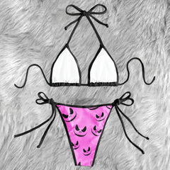 Bubblegum Bats & Grins Micro Triangle Bikini Swimsuit