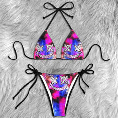 Galaxy Emo Skull Micro Triangle Bikini Swimsuit - Wonder Skull