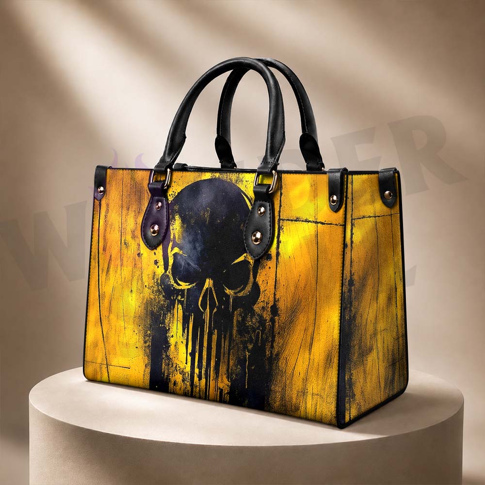 Wonder Skull structured tote bag solves the "I can't find anything in my bag" problem. The roomy interior fits your tablet, phone, wallet, water bottle, umbrella, and cosmetics — without the overstuffed look. Multiple interior pockets keep everything organized, so you're never digging around at checkout. Reinforced rivet corners and quality metal hardware ensure the bag holds up to daily use. Whether you're heading to work, running errands, or catching a flight, this tote keeps you looking put-together.