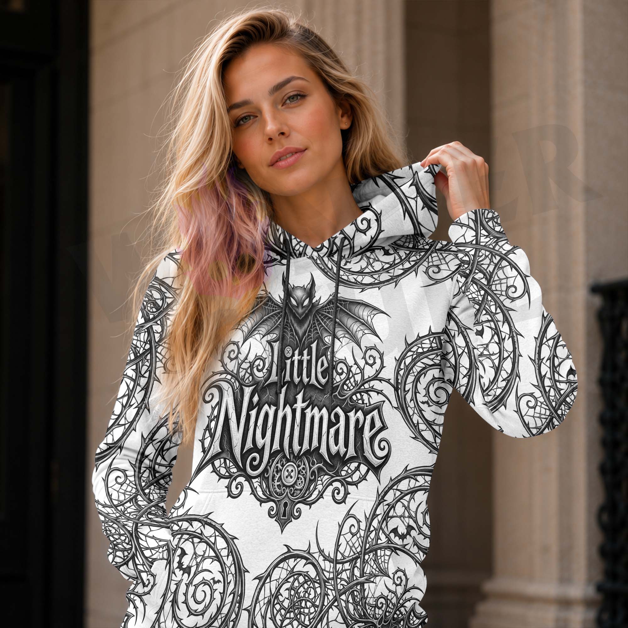 Women Hoodie and Leggings, Dark Fantasy Nightmare Outwear Pants Outfit