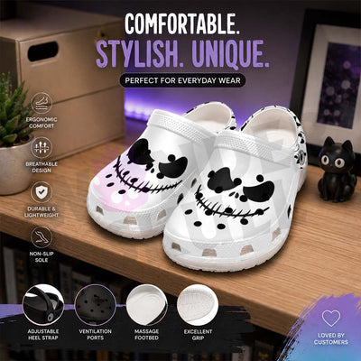 Wonder Skull Lightweight Clog Sandals are designed for all-day comfort. Featuring breathable ventilation holes, a cushioned footbed, and a pivoting heel strap, these versatile unisex clogs are perfect for use at home, outdoors, or at work — whatever your profession may be.