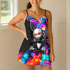 Psychedelic Shadow Soul Short Cami Dress