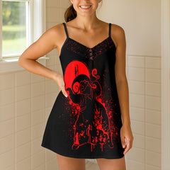 Haunted Skyline Love Short Cami Dress