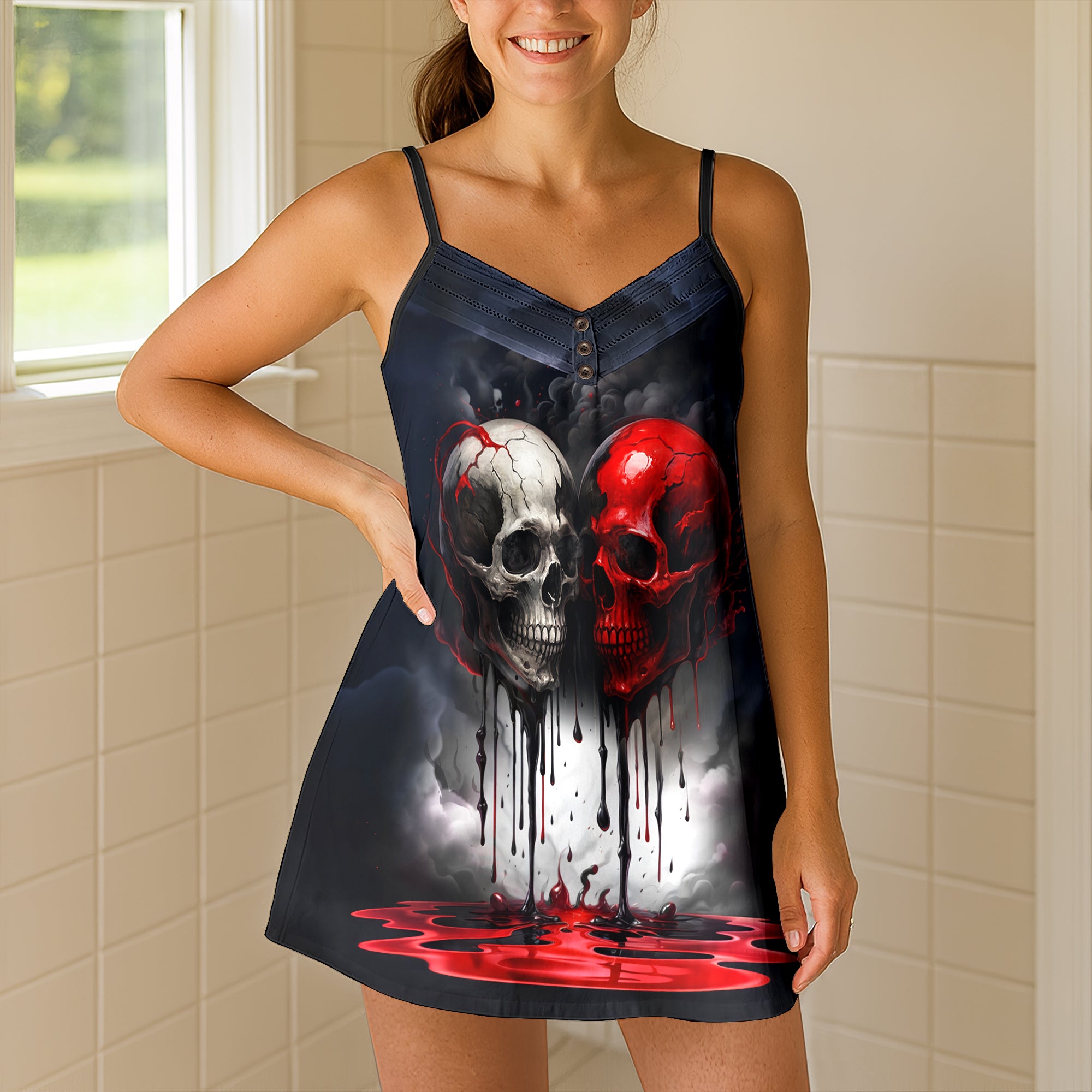 Citadel Skull Art Short Cami Dress