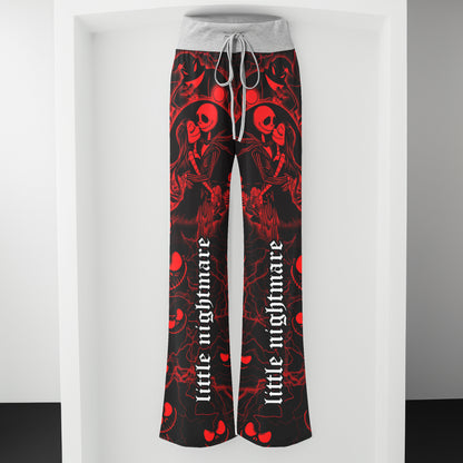 Red Couple Nightmare Women's High-waisted Wide Leg Pants