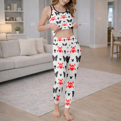 Shadow Sliver Skull Pattern Tanktop and Leggings