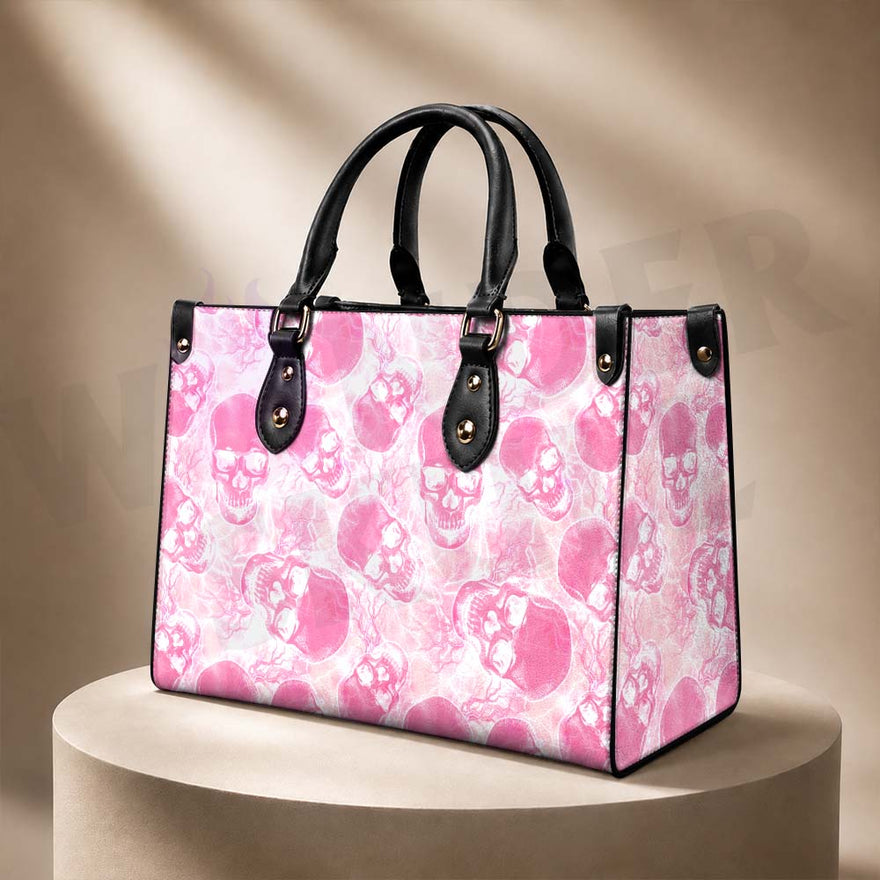 Wonder Skull structured tote bag solves the "I can't find anything in my bag" problem. The roomy interior fits your tablet, phone, wallet, water bottle, umbrella, and cosmetics — without the overstuffed look. Multiple interior pockets keep everything organized, so you're never digging around at checkout. Reinforced rivet corners and quality metal hardware ensure the bag holds up to daily use. Whether you're heading to work, running errands, or catching a flight, this tote keeps you looking put-together.