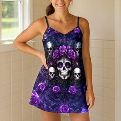 Dark Bloom Bone Legacy Short Cami Dress