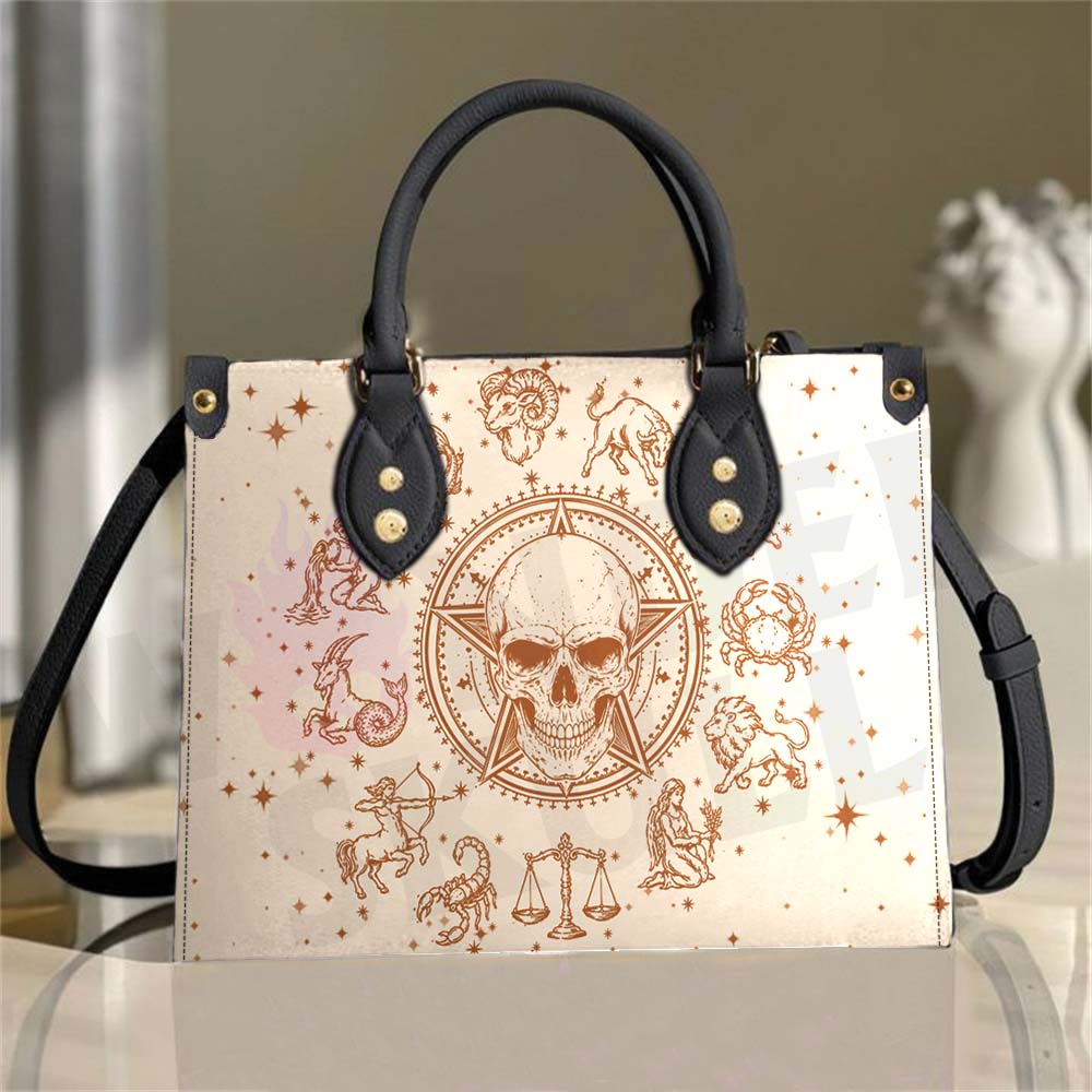 Wonder Skull structured tote bag solves the "I can't find anything in my bag" problem. The roomy interior fits your tablet, phone, wallet, water bottle, umbrella, and cosmetics — without the overstuffed look. Multiple interior pockets keep everything organized, so you're never digging around at checkout. Reinforced rivet corners and quality metal hardware ensure the bag holds up to daily use. Whether you're heading to work, running errands, or catching a flight, this tote keeps you looking put-together.