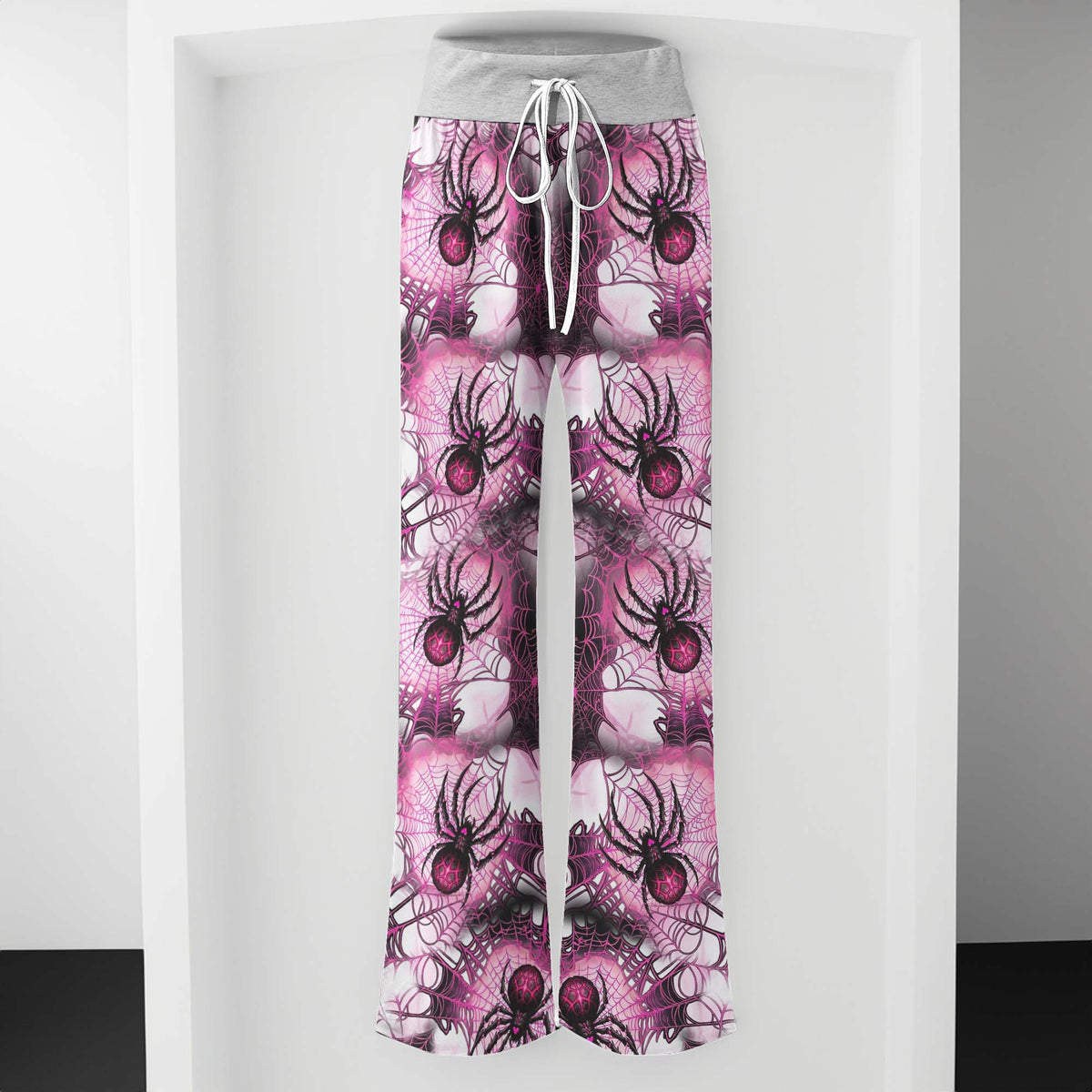 Pink Web Spiderverse Women's High-waisted Wide Leg Pants