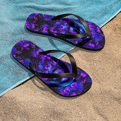 Image of a pair of beach flip flops with a sleek design, featuring a comfortable yoga mat footbed, non-slip sole, and water-friendly materials. Perfect for summer outings, beach walks, and casual occasions.