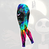 Nightmare TieDye Theme Combo Hoodie and Leggings - Dark and edgy matching set with skull designs for a unique and stylish look