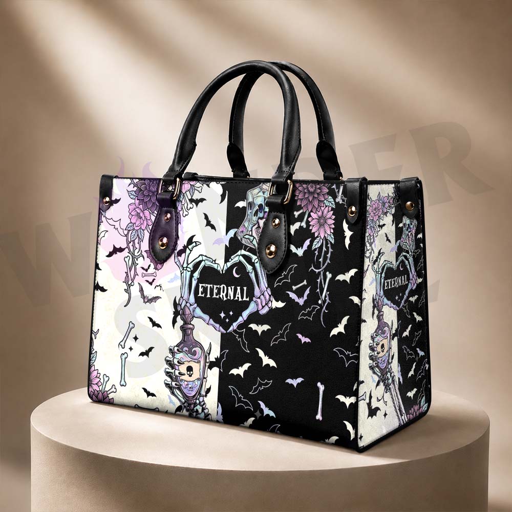 Wonder Skull structured tote bag solves the "I can't find anything in my bag" problem. The roomy interior fits your tablet, phone, wallet, water bottle, umbrella, and cosmetics — without the overstuffed look. Multiple interior pockets keep everything organized, so you're never digging around at checkout. Reinforced rivet corners and quality metal hardware ensure the bag holds up to daily use. Whether you're heading to work, running errands, or catching a flight, this tote keeps you looking put-together.