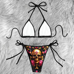 Golden Ace Skull & Royal Micro Triangle Bikini Swimsuit
