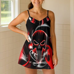 Smoke Skull Honor Short Cami Dress