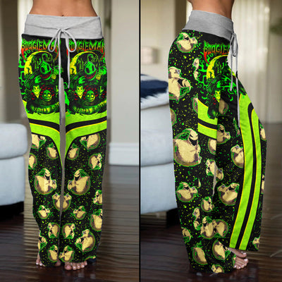 Halloween Boo Skull Art Women's High-waisted Wide Leg Pants | Wonder Skull
