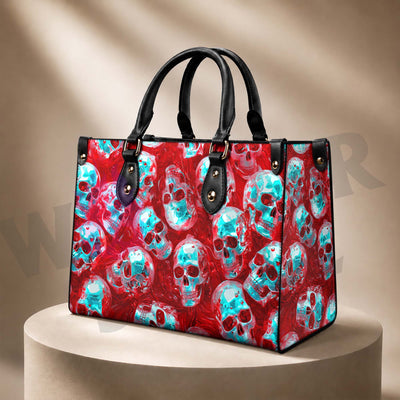 Wonder Skull structured tote bag solves the "I can't find anything in my bag" problem. The roomy interior fits your tablet, phone, wallet, water bottle, umbrella, and cosmetics — without the overstuffed look. Multiple interior pockets keep everything organized, so you're never digging around at checkout. Reinforced rivet corners and quality metal hardware ensure the bag holds up to daily use. Whether you're heading to work, running errands, or catching a flight, this tote keeps you looking put-together.