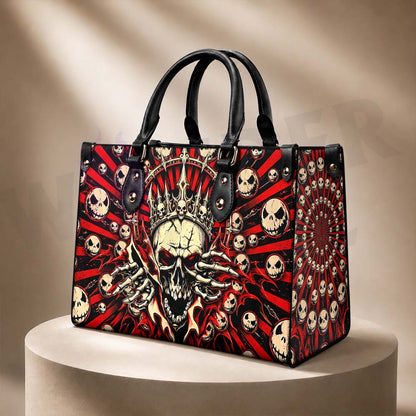 Wonder Skull structured tote bag solves the "I can't find anything in my bag" problem. The roomy interior fits your tablet, phone, wallet, water bottle, umbrella, and cosmetics — without the overstuffed look. Multiple interior pockets keep everything organized, so you're never digging around at checkout. Reinforced rivet corners and quality metal hardware ensure the bag holds up to daily use. Whether you're heading to work, running errands, or catching a flight, this tote keeps you looking put-together.