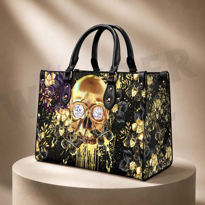 Wonder Skull structured tote bag solves the "I can't find anything in my bag" problem. The roomy interior fits your tablet, phone, wallet, water bottle, umbrella, and cosmetics — without the overstuffed look. Multiple interior pockets keep everything organized, so you're never digging around at checkout. Reinforced rivet corners and quality metal hardware ensure the bag holds up to daily use. Whether you're heading to work, running errands, or catching a flight, this tote keeps you looking put-together.