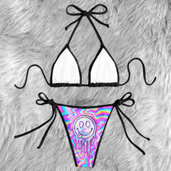 Neon Dream Liquid Smile Micro Triangle Bikini Swimsuit