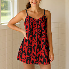 Spooky Gothic Diamond Short Cami Dress