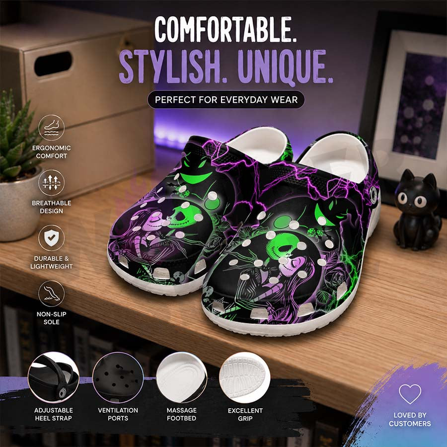 Wonder Skull Lightweight Clog Sandals are designed for all-day comfort. Featuring breathable ventilation holes, a cushioned footbed, and a pivoting heel strap, these versatile unisex clogs are perfect for use at home, outdoors, or at work — whatever your profession may be.