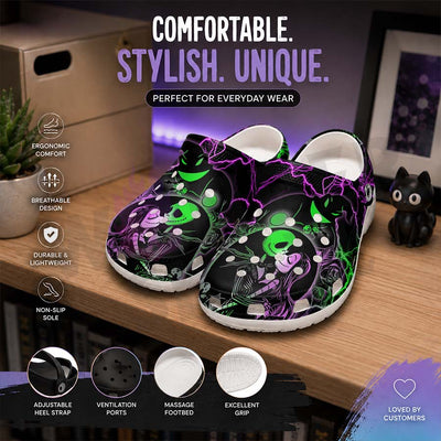 Wonder Skull Lightweight Clog Sandals are designed for all-day comfort. Featuring breathable ventilation holes, a cushioned footbed, and a pivoting heel strap, these versatile unisex clogs are perfect for use at home, outdoors, or at work — whatever your profession may be.