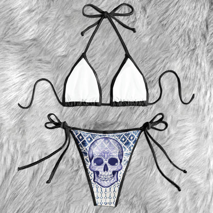 Aztec Skull Art Micro Triangle Bikini Swimsuit - Wonder Skull