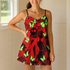 Puzzle Piece Lovers Short Cami Dress