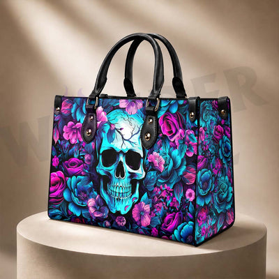Wonder Skull structured tote bag solves the "I can't find anything in my bag" problem. The roomy interior fits your tablet, phone, wallet, water bottle, umbrella, and cosmetics — without the overstuffed look. Multiple interior pockets keep everything organized, so you're never digging around at checkout. Reinforced rivet corners and quality metal hardware ensure the bag holds up to daily use. Whether you're heading to work, running errands, or catching a flight, this tote keeps you looking put-together.