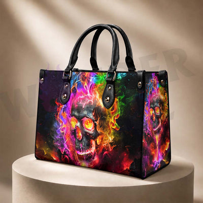 Wonder Skull structured tote bag solves the "I can't find anything in my bag" problem. The roomy interior fits your tablet, phone, wallet, water bottle, umbrella, and cosmetics — without the overstuffed look. Multiple interior pockets keep everything organized, so you're never digging around at checkout. Reinforced rivet corners and quality metal hardware ensure the bag holds up to daily use. Whether you're heading to work, running errands, or catching a flight, this tote keeps you looking put-together.
