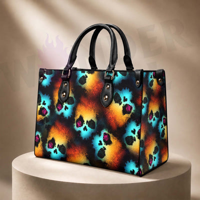 Wonder Skull structured tote bag solves the "I can't find anything in my bag" problem. The roomy interior fits your tablet, phone, wallet, water bottle, umbrella, and cosmetics — without the overstuffed look. Multiple interior pockets keep everything organized, so you're never digging around at checkout. Reinforced rivet corners and quality metal hardware ensure the bag holds up to daily use. Whether you're heading to work, running errands, or catching a flight, this tote keeps you looking put-together.