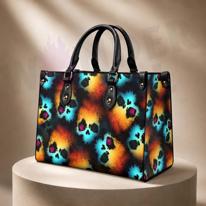 Wonder Skull structured tote bag solves the "I can't find anything in my bag" problem. The roomy interior fits your tablet, phone, wallet, water bottle, umbrella, and cosmetics — without the overstuffed look. Multiple interior pockets keep everything organized, so you're never digging around at checkout. Reinforced rivet corners and quality metal hardware ensure the bag holds up to daily use. Whether you're heading to work, running errands, or catching a flight, this tote keeps you looking put-together.