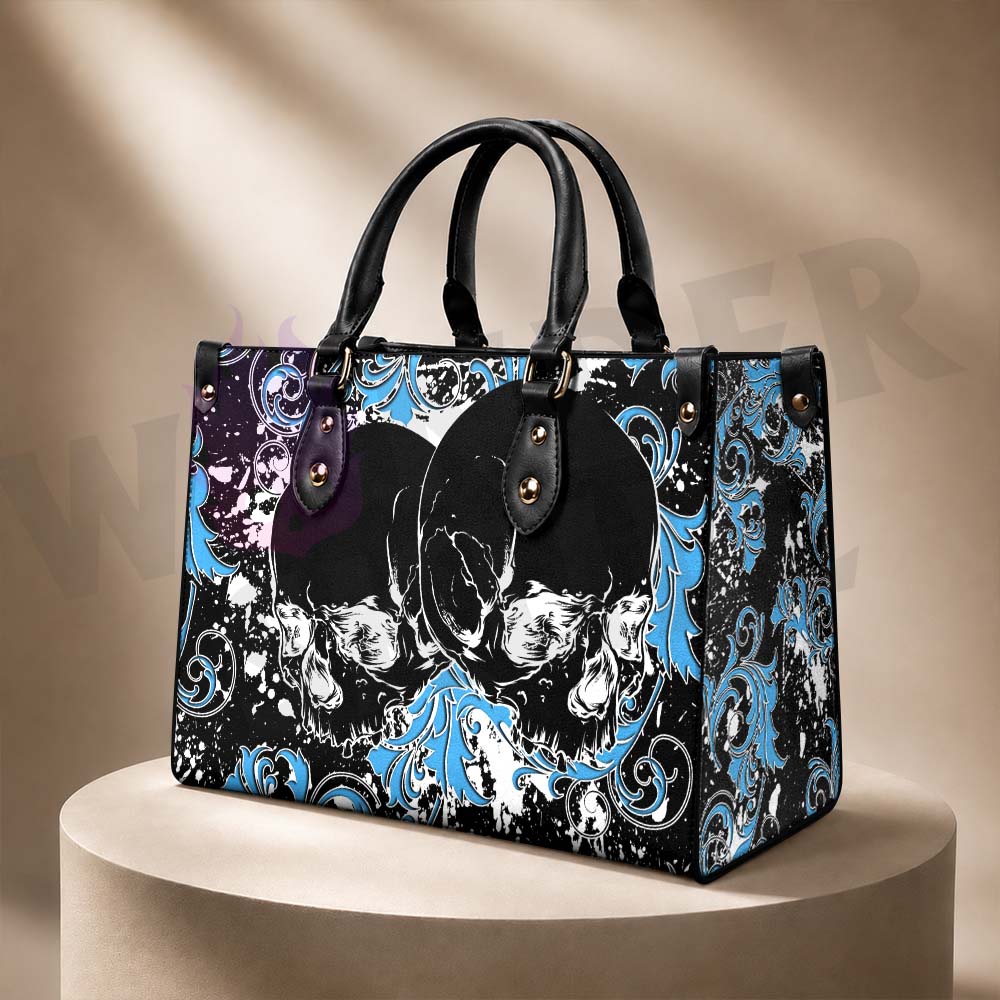 Wonder Skull structured tote bag solves the "I can't find anything in my bag" problem. The roomy interior fits your tablet, phone, wallet, water bottle, umbrella, and cosmetics — without the overstuffed look. Multiple interior pockets keep everything organized, so you're never digging around at checkout. Reinforced rivet corners and quality metal hardware ensure the bag holds up to daily use. Whether you're heading to work, running errands, or catching a flight, this tote keeps you looking put-together.
