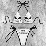 The Little Nightmare Micro Triangle Bikini Swimsuit - Wonder Skull