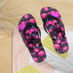 Image of a pair of beach flip flops with a sleek design, featuring a comfortable yoga mat footbed, non-slip sole, and water-friendly materials. Perfect for summer outings, beach walks, and casual occasions.