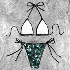 Poisoned Bloom Skulls Micro Triangle Bikini Swimsuit