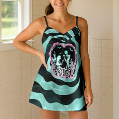 Skeleton Sweethearts Short Cami Dress