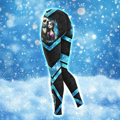 Women Hoodie and Leggings, Snow Couple Nightmare Outwear Pants Outfit