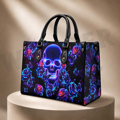 Wonder Skull structured tote bag solves the "I can't find anything in my bag" problem. The roomy interior fits your tablet, phone, wallet, water bottle, umbrella, and cosmetics — without the overstuffed look. Multiple interior pockets keep everything organized, so you're never digging around at checkout. Reinforced rivet corners and quality metal hardware ensure the bag holds up to daily use. Whether you're heading to work, running errands, or catching a flight, this tote keeps you looking put-together.