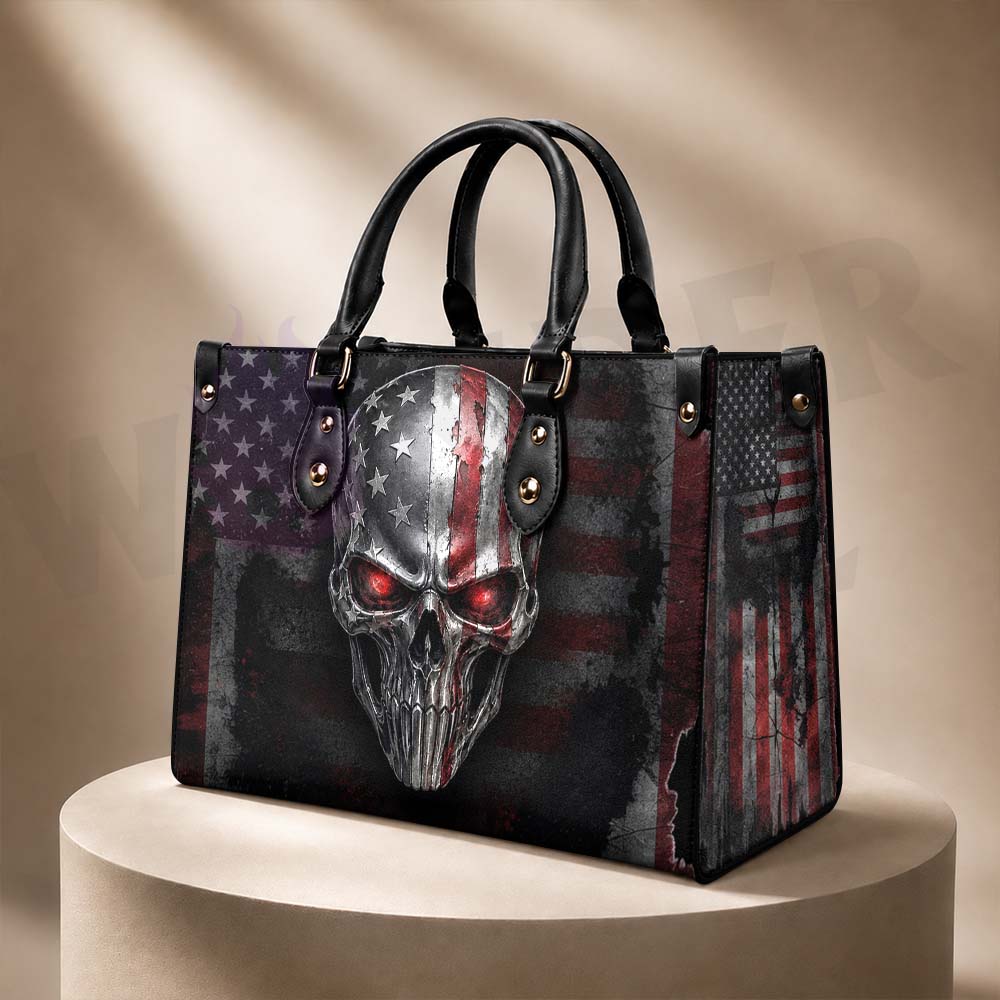 Wonder Skull structured tote bag solves the "I can't find anything in my bag" problem. The roomy interior fits your tablet, phone, wallet, water bottle, umbrella, and cosmetics — without the overstuffed look. Multiple interior pockets keep everything organized, so you're never digging around at checkout. Reinforced rivet corners and quality metal hardware ensure the bag holds up to daily use. Whether you're heading to work, running errands, or catching a flight, this tote keeps you looking put-together.