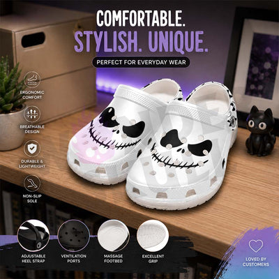 Wonder Skull Lightweight Clog Sandals are designed for all-day comfort. Featuring breathable ventilation holes, a cushioned footbed, and a pivoting heel strap, these versatile unisex clogs are perfect for use at home, outdoors, or at work — whatever your profession may be.