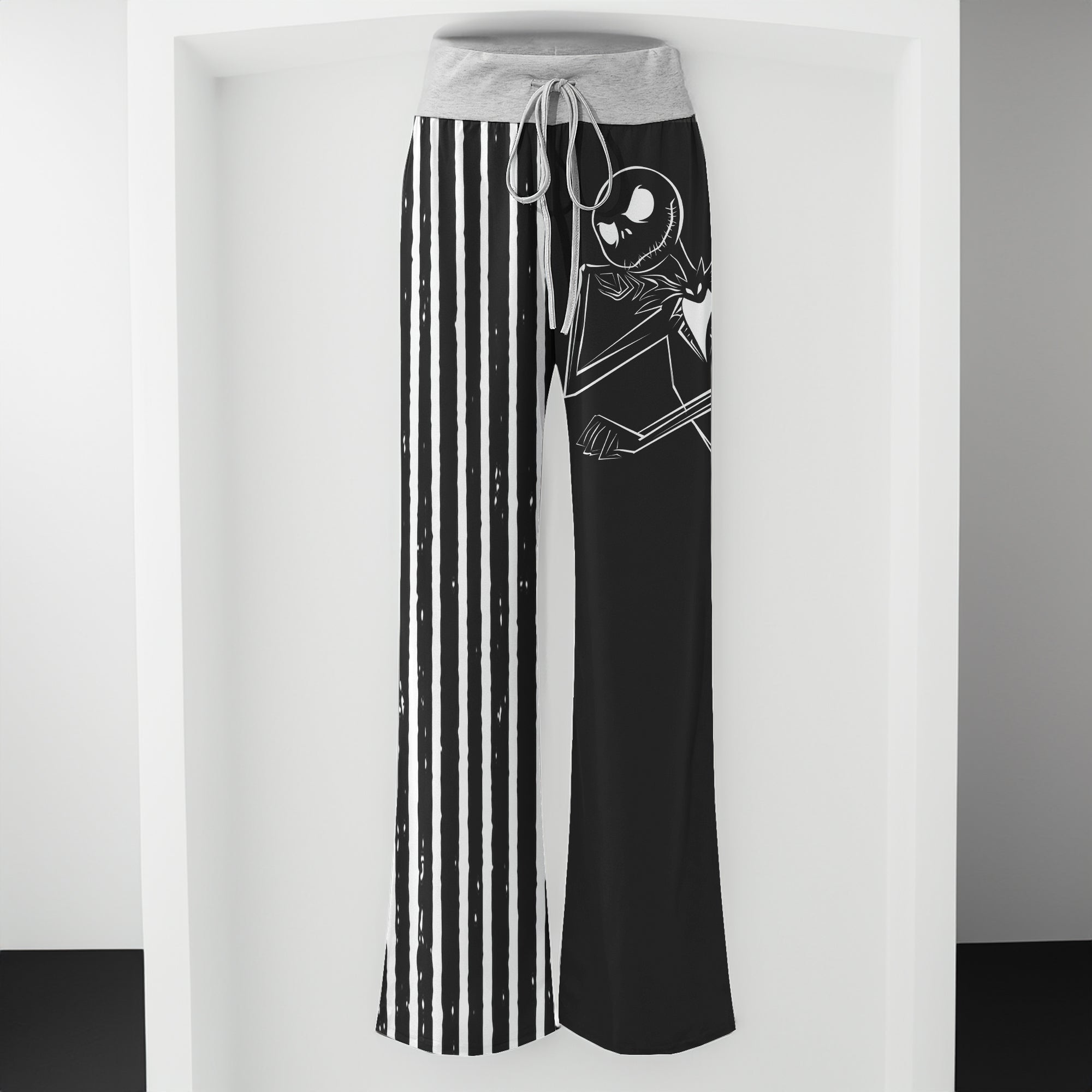 Shadow Skeleton Art Women's High-waisted Wide Leg Pants