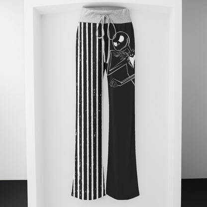 Shadow Skeleton Art Women's High-waisted Wide Leg Pants