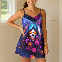 Neon Reaper's Garden Short Cami Dress