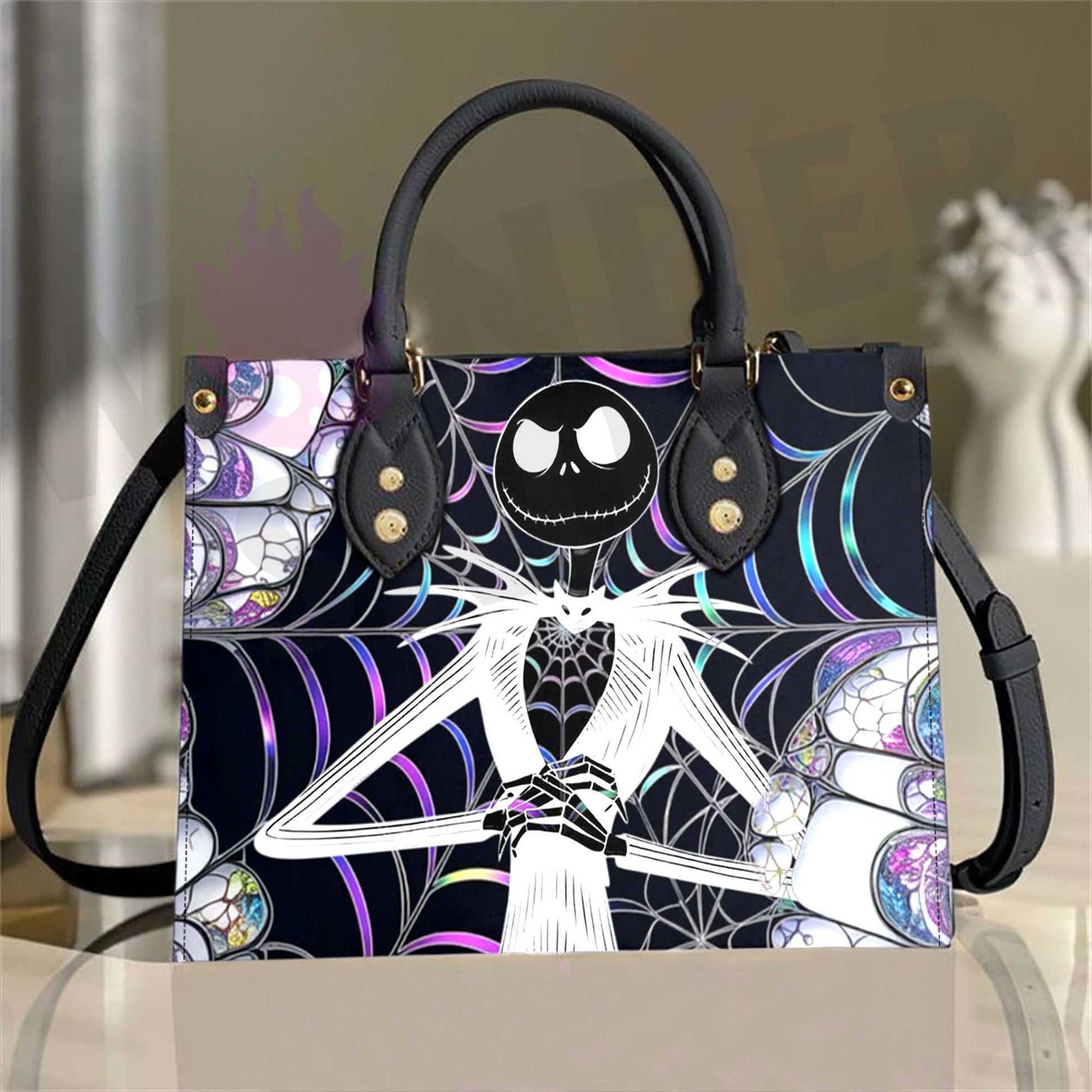 Wonder Skull structured tote bag solves the "I can't find anything in my bag" problem. The roomy interior fits your tablet, phone, wallet, water bottle, umbrella, and cosmetics — without the overstuffed look. Multiple interior pockets keep everything organized, so you're never digging around at checkout. Reinforced rivet corners and quality metal hardware ensure the bag holds up to daily use. Whether you're heading to work, running errands, or catching a flight, this tote keeps you looking put-together.