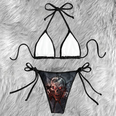 Breaching Undead Skull Micro Triangle Bikini Swimsuit