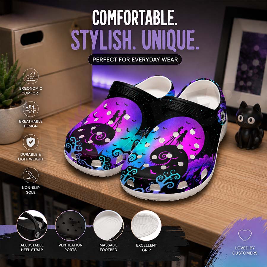 Gothic Romance Art Non Slip Clogs Rubber Shoes Sandal Comfort Footwear