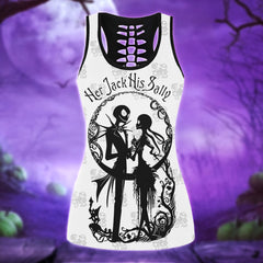 Unique horror-themed fashion ensemble: tanktop and leggings