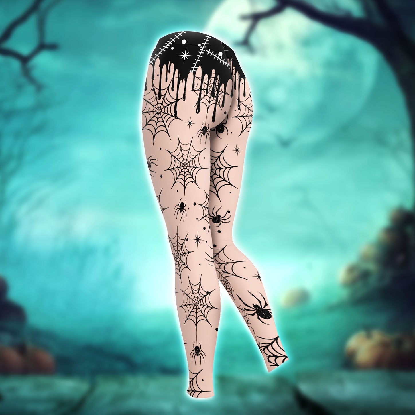 Nightmare Stitches Art Theme Combo Hoodie and Leggings - Dark and edgy matching set with skull designs for a unique and stylish look